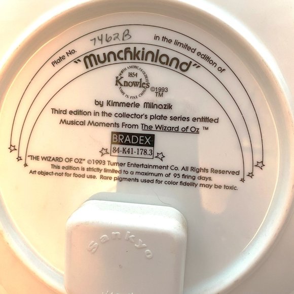 COMPLETE SET: Wizard of Oz Musical Moments Collector's Plates (8 plates) - Picture 13 of 16